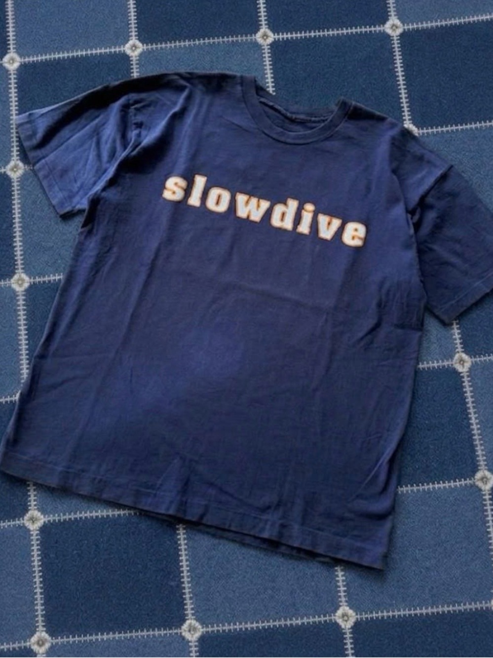 Slowdive Navy Graphic Short Sleeve Tee - Classic Band Logo